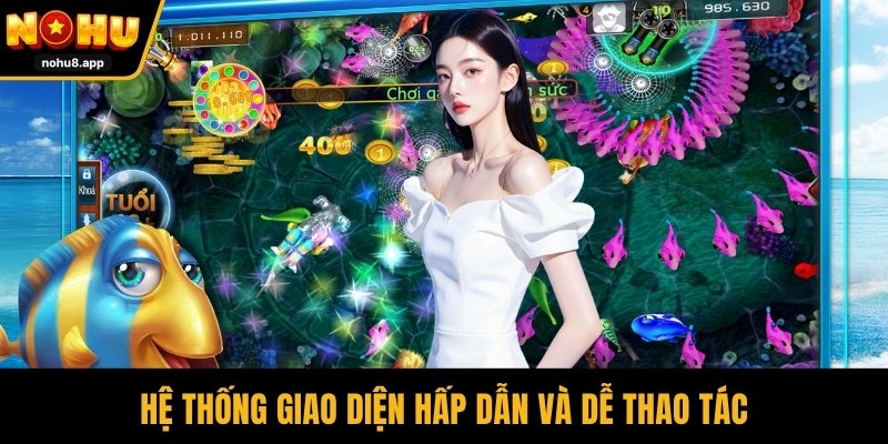 Hệ thống giao diện hấp dẫn và dễ thao tác